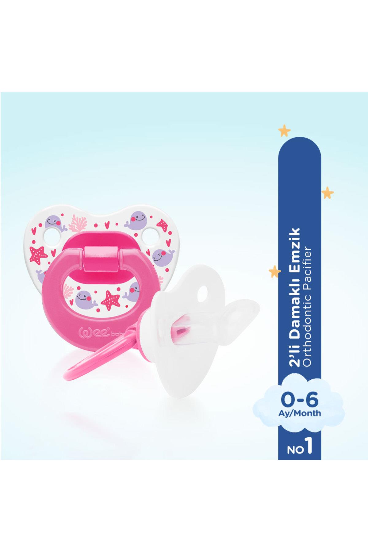 Wee Baby 2'li Damaklı Emzik No:1 0-6 ay Pembe