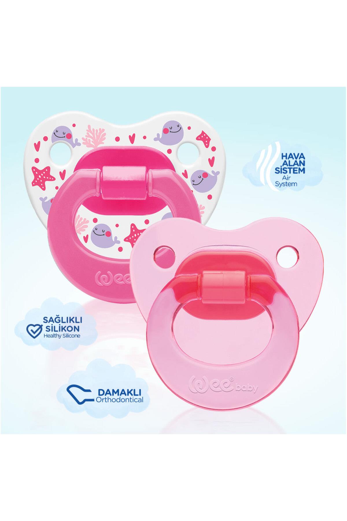 Wee Baby 2'li Damaklı Emzik No:1 0-6 ay Pembe