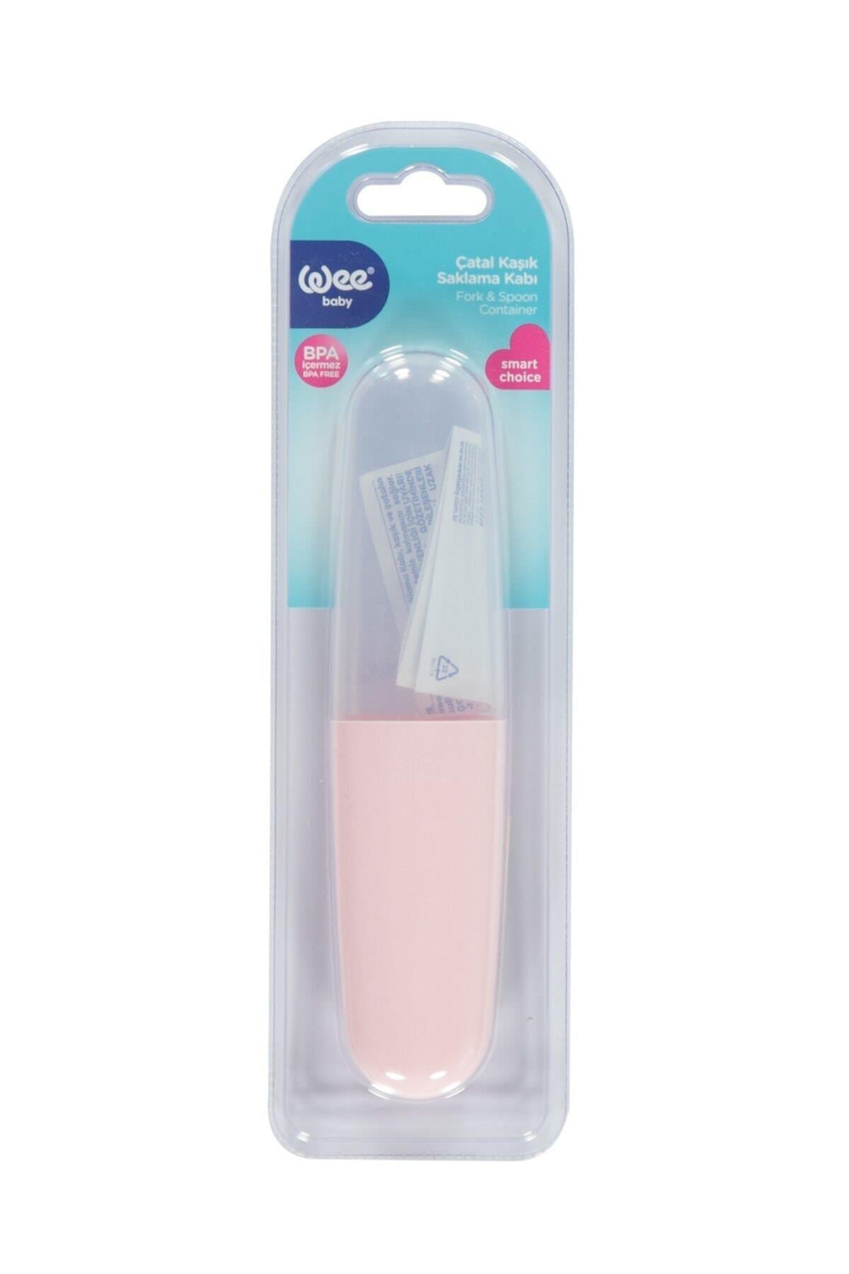 Wee Baby Çatal Kaşık Saklama Kabı Pembe