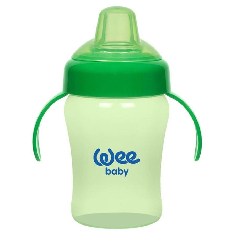 Wee Baby Colorful Akıtmaz Kulplu Bardak 240 Ml Yeşil
