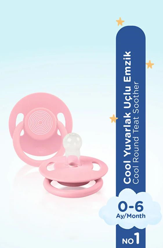 Wee Baby Cool Yuvarlak Uçlu Emzik No:1 0-6 ay Pembe