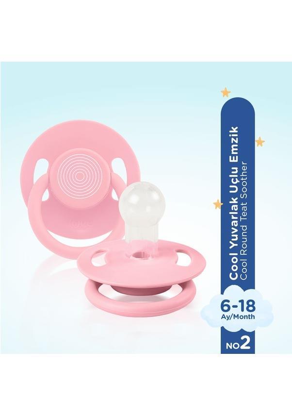 Wee Baby Cool Yuvarlak Uçlu Emzik No:2 6-18 ay Pembe