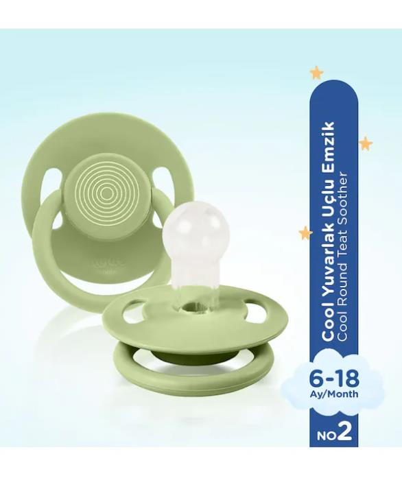 Wee Baby Cool Yuvarlak Uçlu Emzik No:2 6-18 ay Yeşil