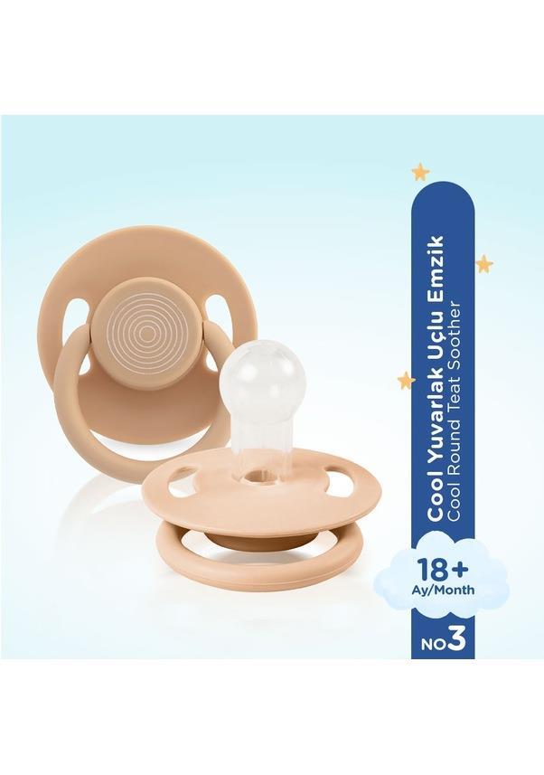 Wee Baby Cool Yuvarlak Uçlu Emzik No:3 18+ ay Krem