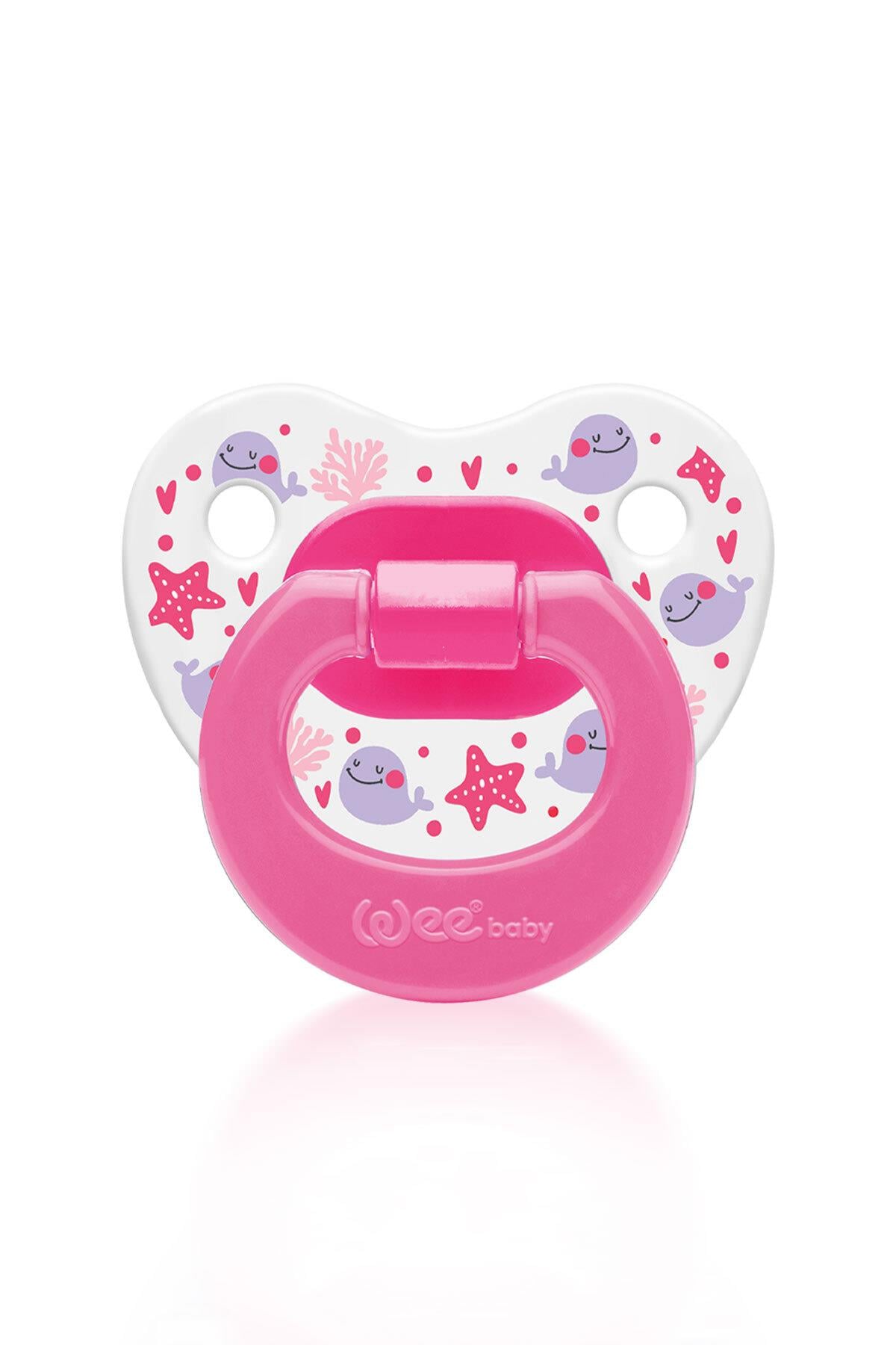 Wee Baby Desenli Damaklı Emzik No:1 0-6 ay Pembe