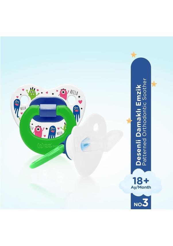 Wee Baby Desenli Damaklı Emzik No:3 18+ ay Yeşil