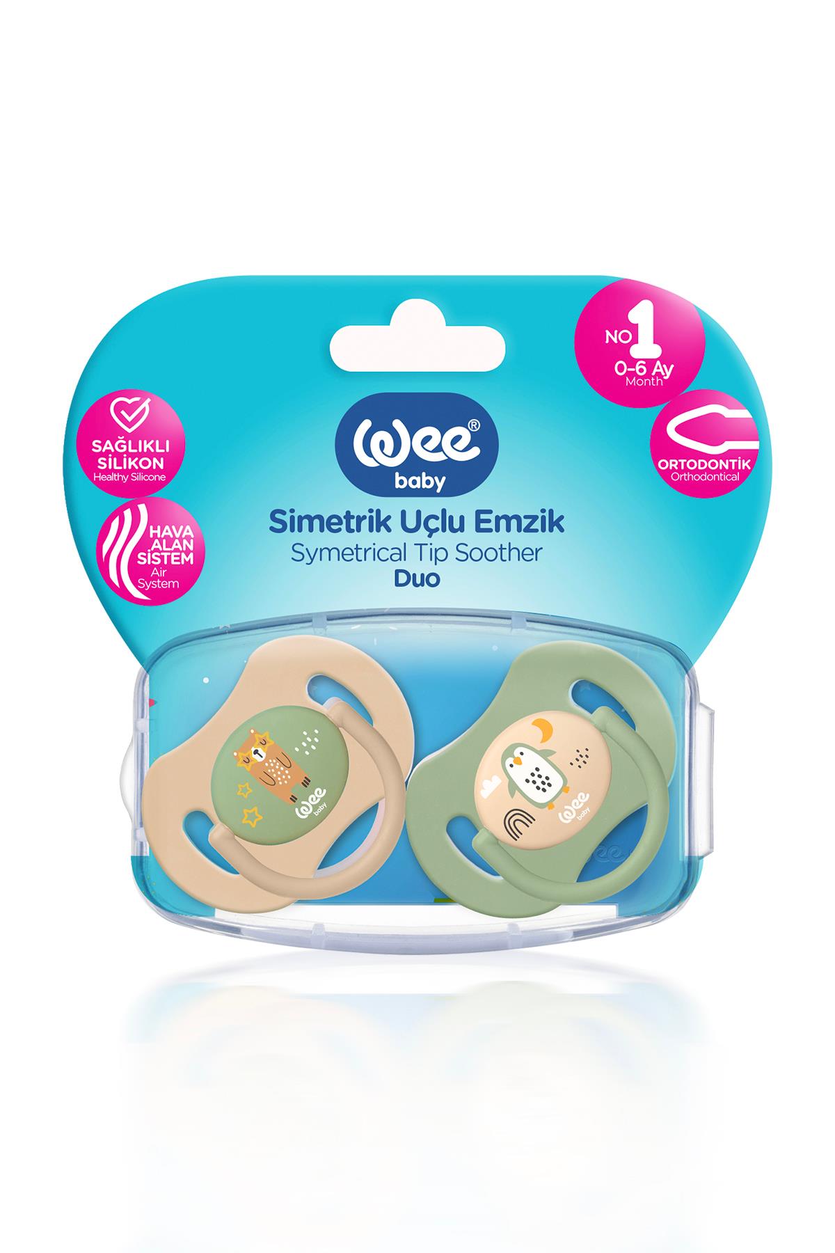 Wee Baby Duo Simetrik Uçlu Emzik 0-6 Ay No:1 0-6 ay