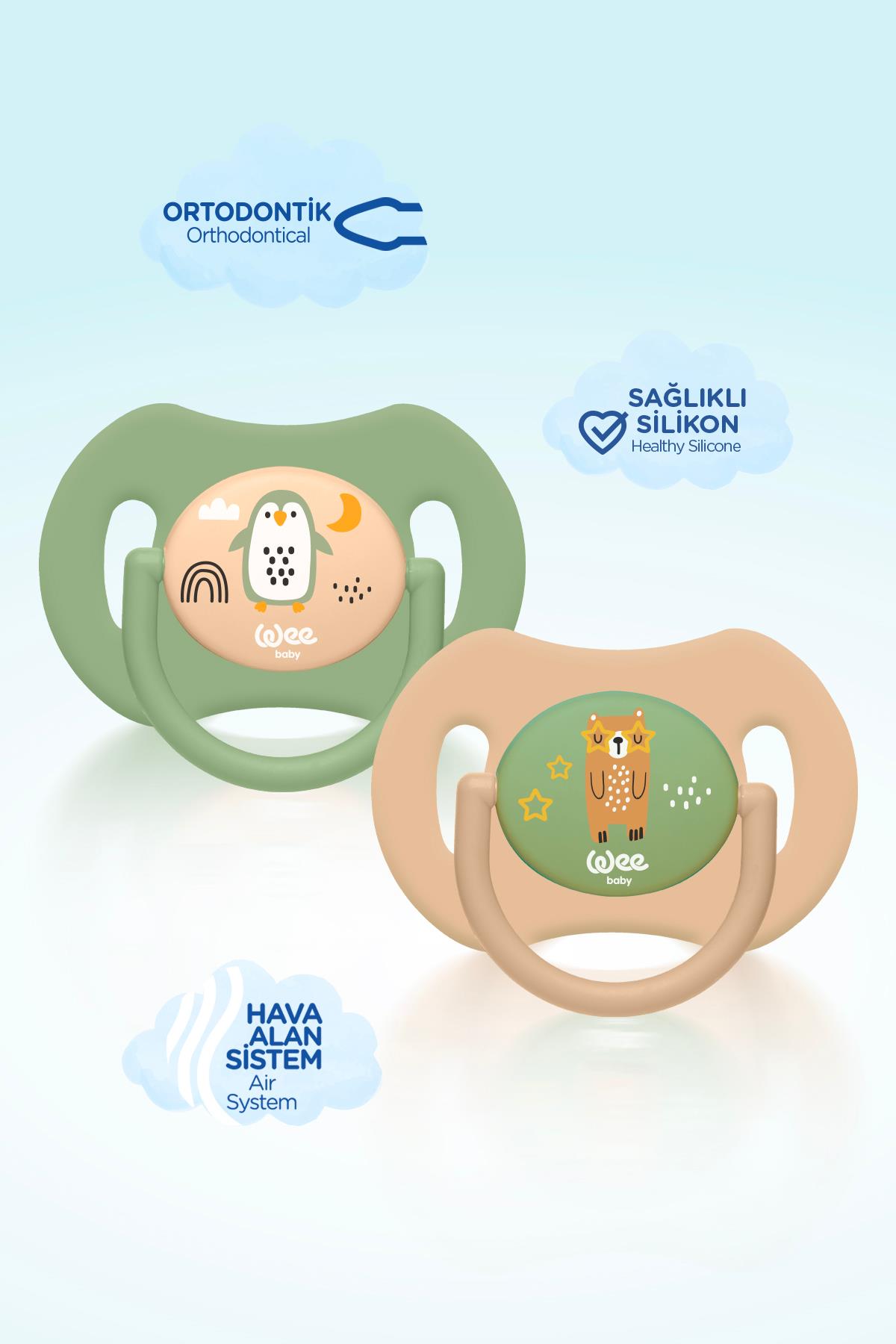 Wee Baby Duo Simetrik Uçlu Emzik 6-18 Ay No:2 6-18 ay