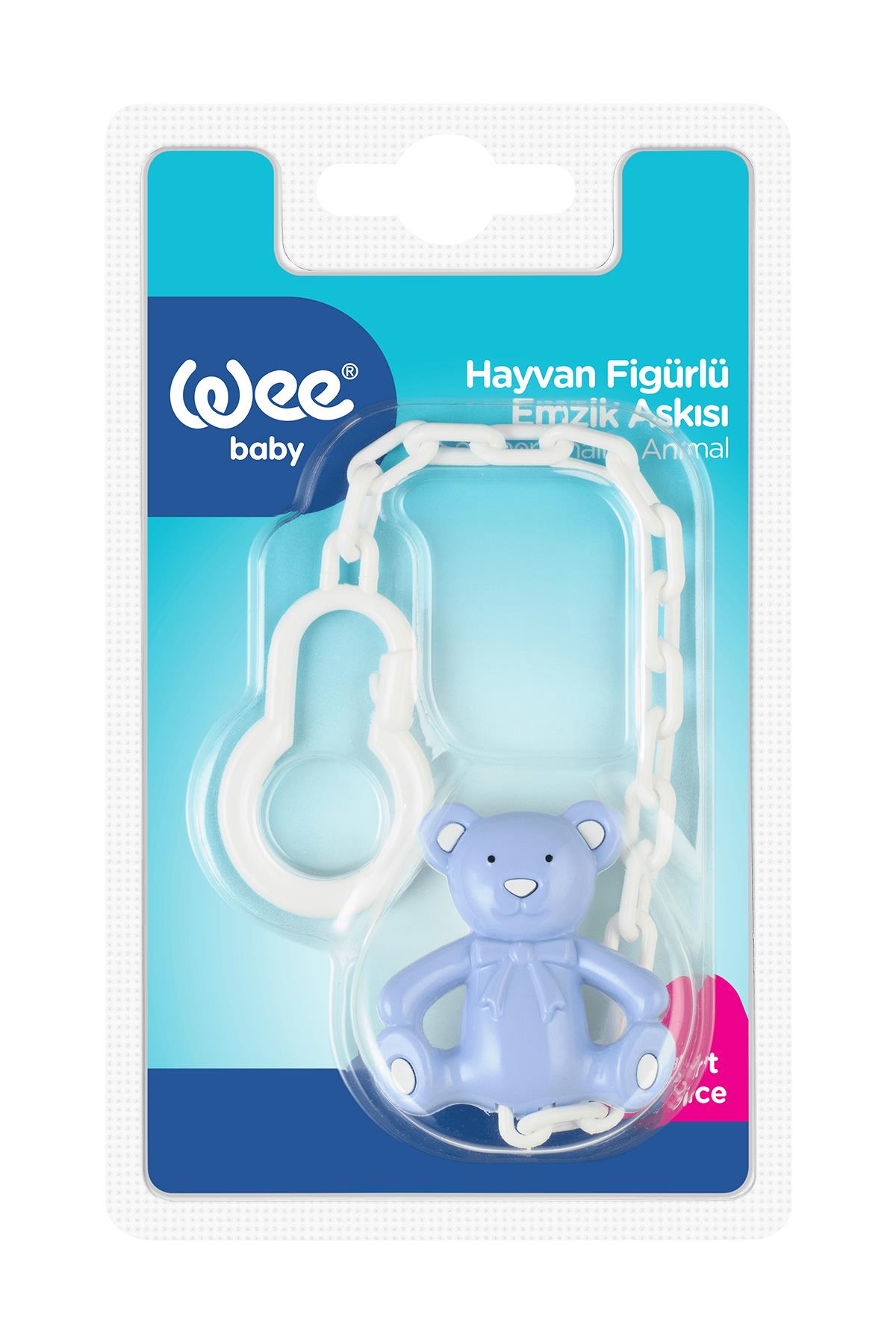 Wee Baby Figürlü Emzik Askısı Mavi