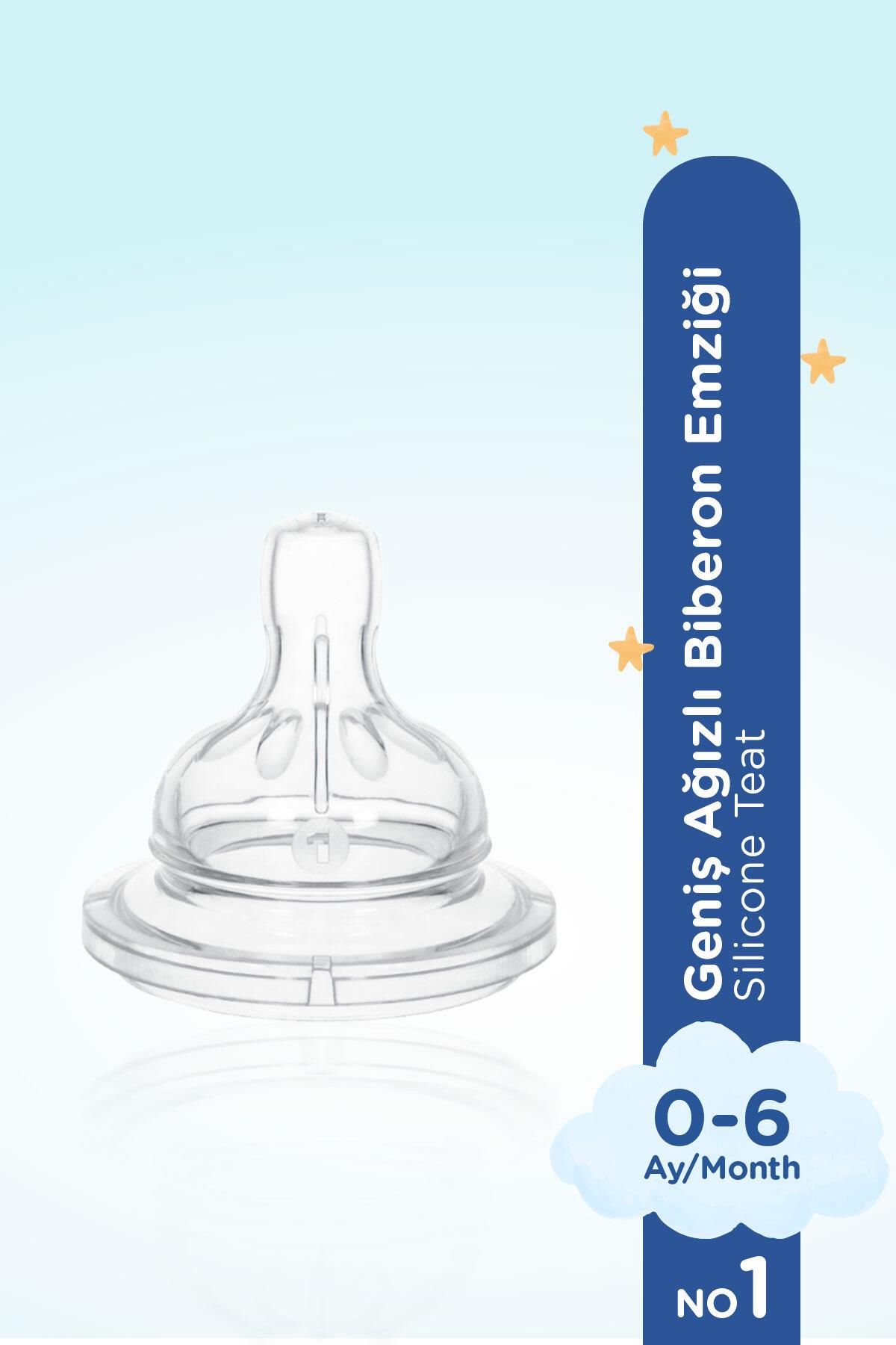 Wee Baby Geniş Ağızlı Biberon Emziği Az Akış No:1 0-6 ay