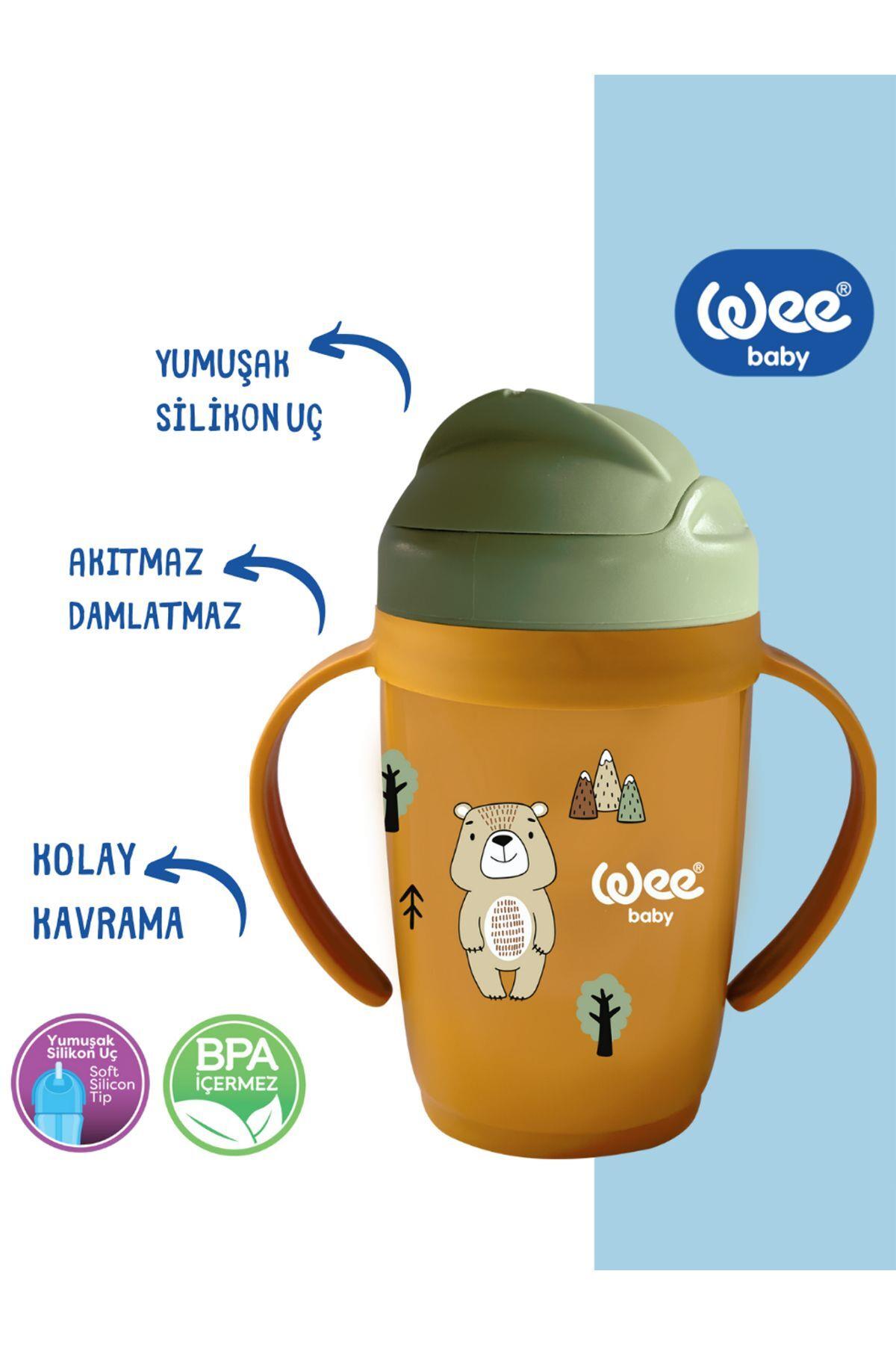 Wee Baby Kulplu Friends Pipetli Bardak Turuncu 12+ ay 200 ml