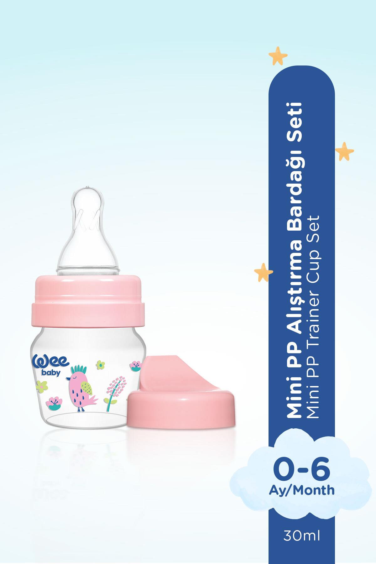 Wee Baby Mini PP Alıştırma Bardağı Seti 30 Ml Pembe