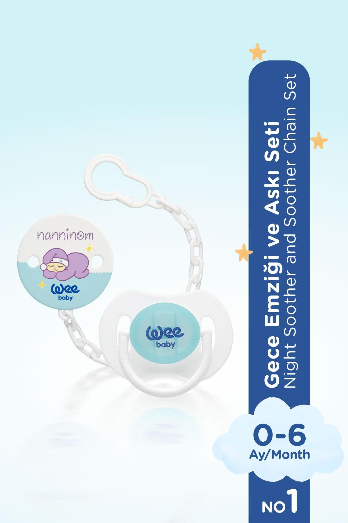 Wee Baby  Nanninom Gece Emzik & Emzik Askısı Seti