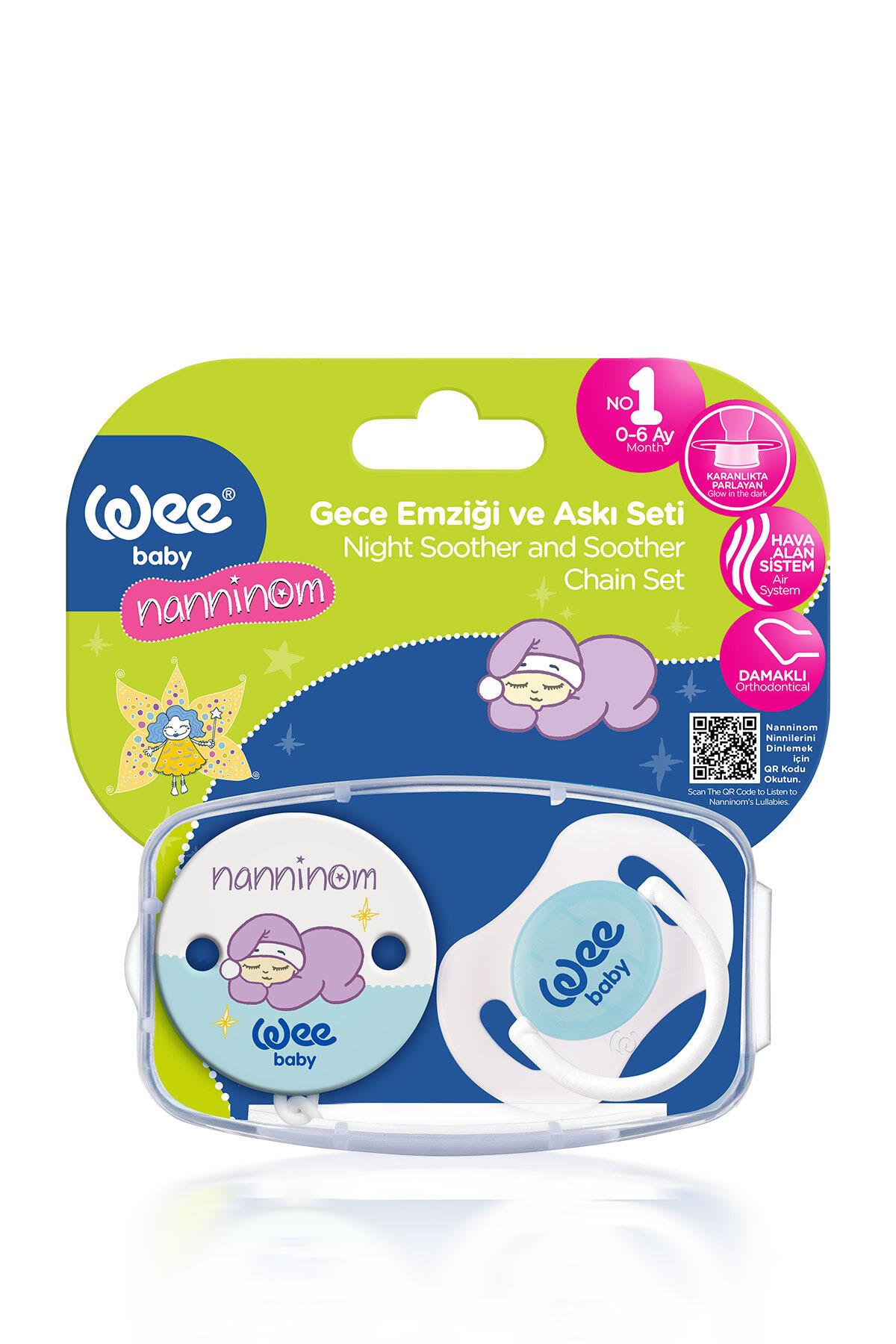 Wee Baby  Nanninom Gece Emzik & Emzik Askısı Seti
