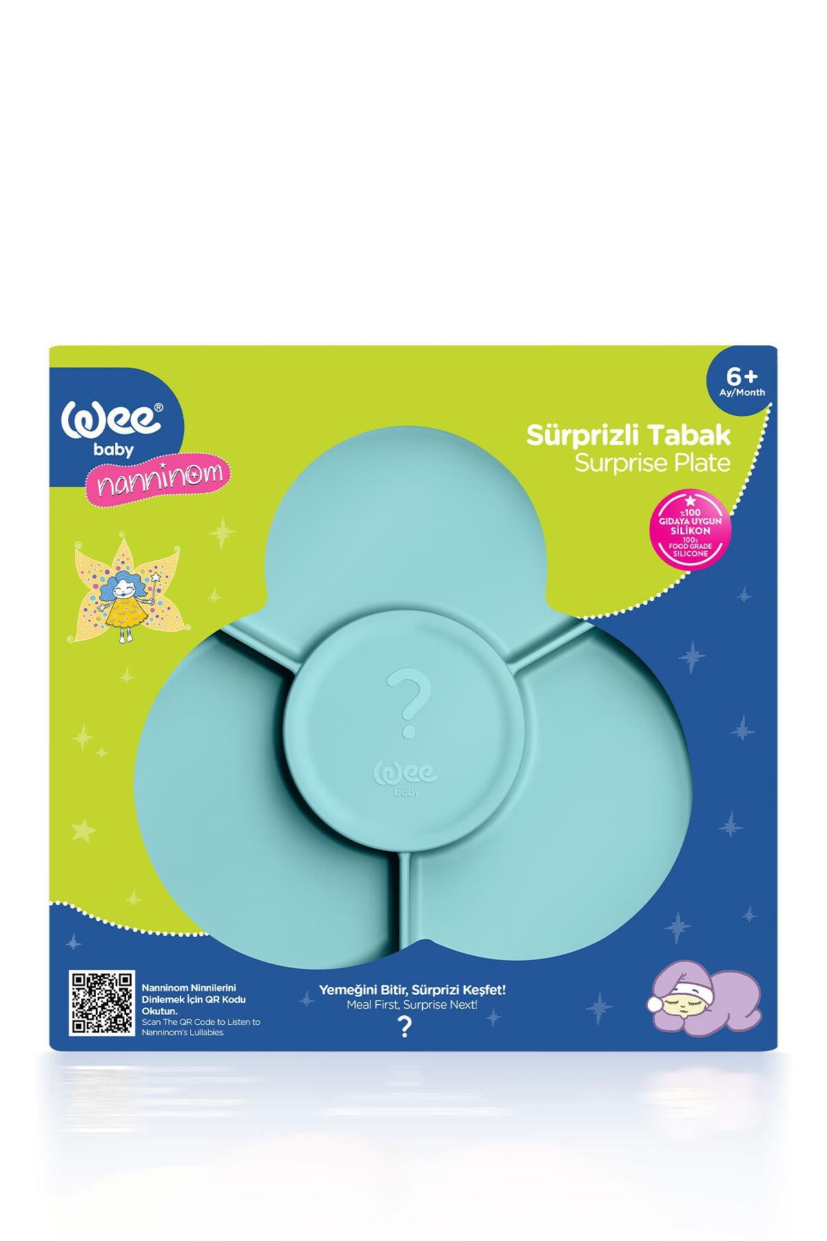 Wee Baby Nanninom Silikon Sürprizli Tabak  Mavi