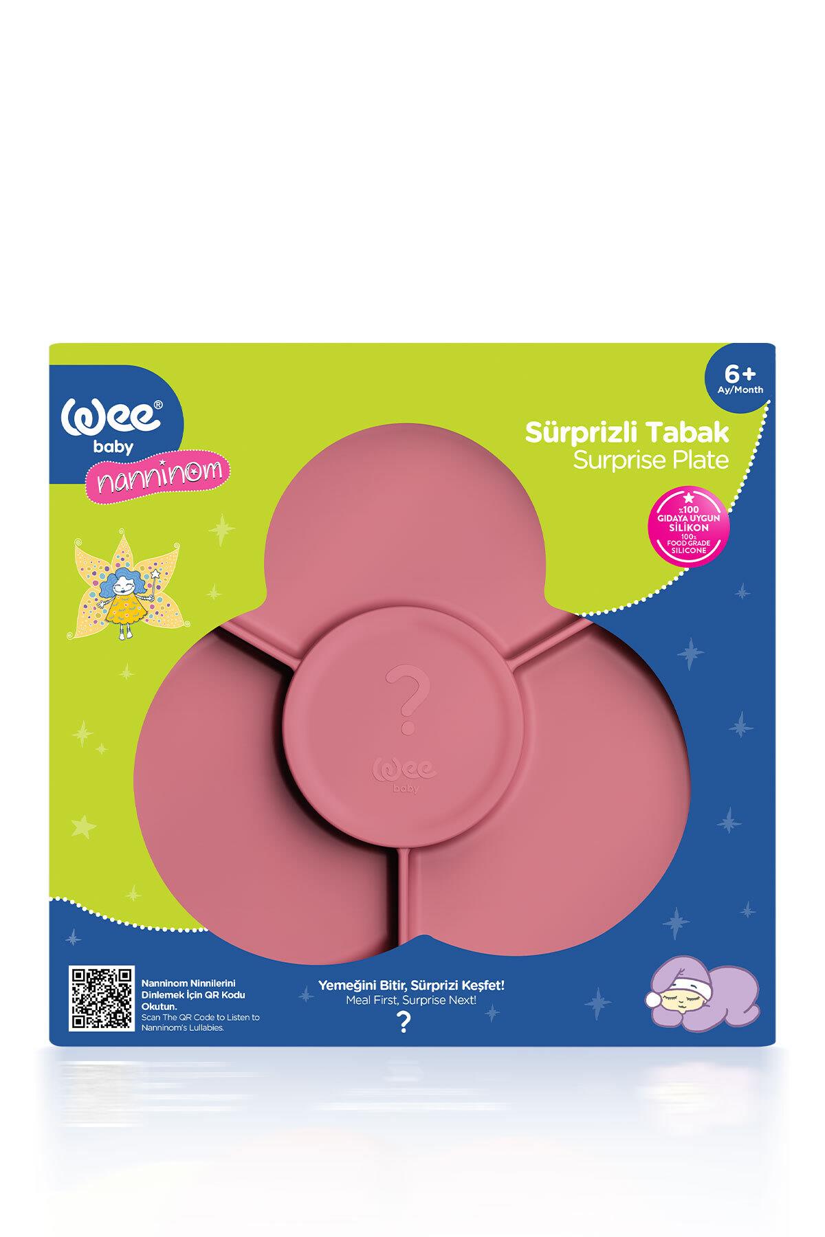 Wee Baby Nanninom Silikon Sürprizli Tabak Pembe