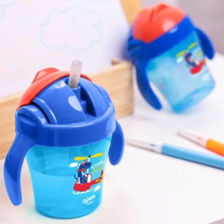 Wee Baby Pipetli Bardak 200 ml 12+ ay Mavi