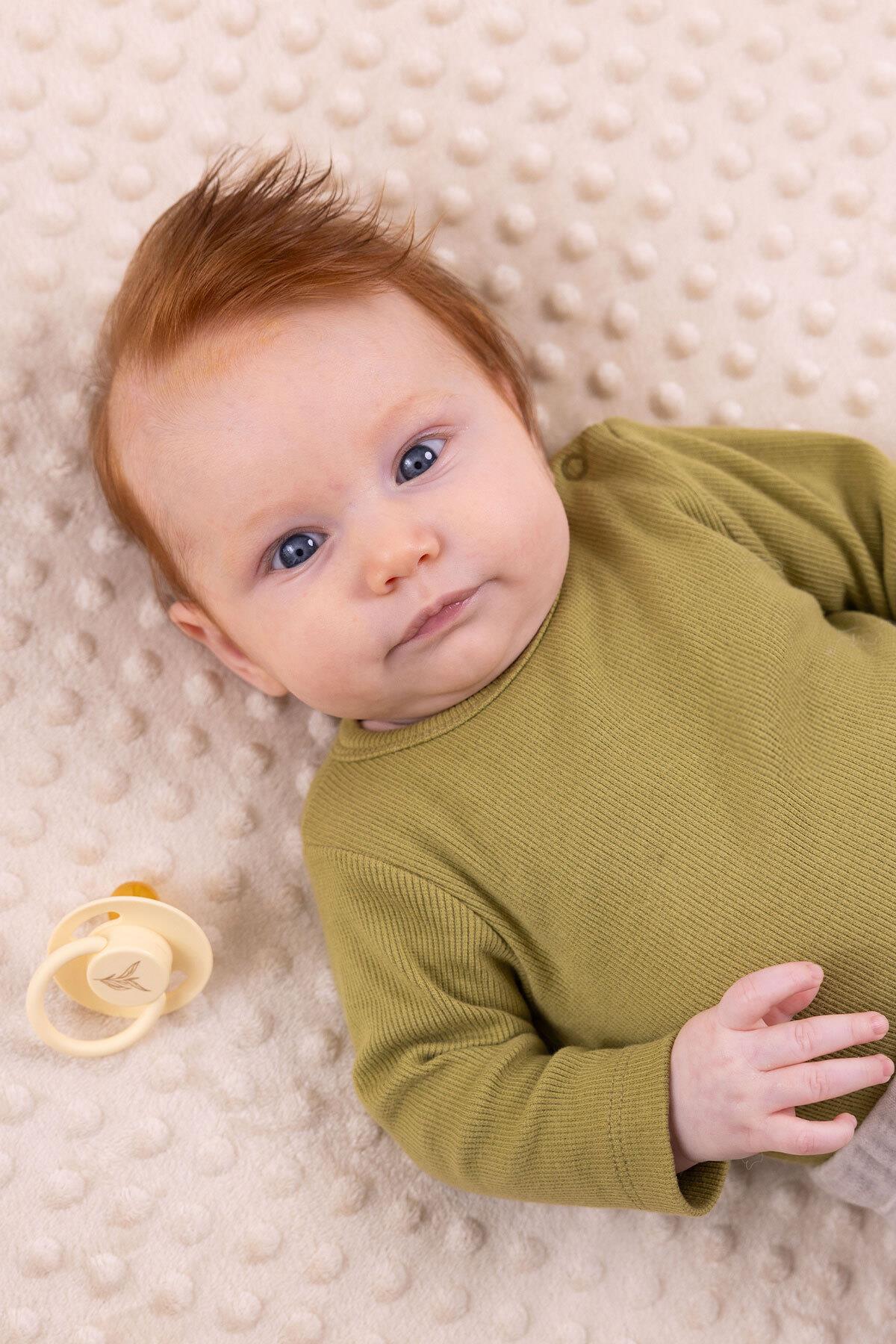 Wee Baby Pure Yuvarlak Uçlu Kauçuk Emzik No:3 18+ ay Krem