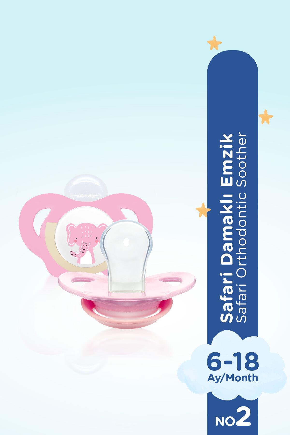 Wee Baby Safari Emzik No:2  6-18 Ay Pembe