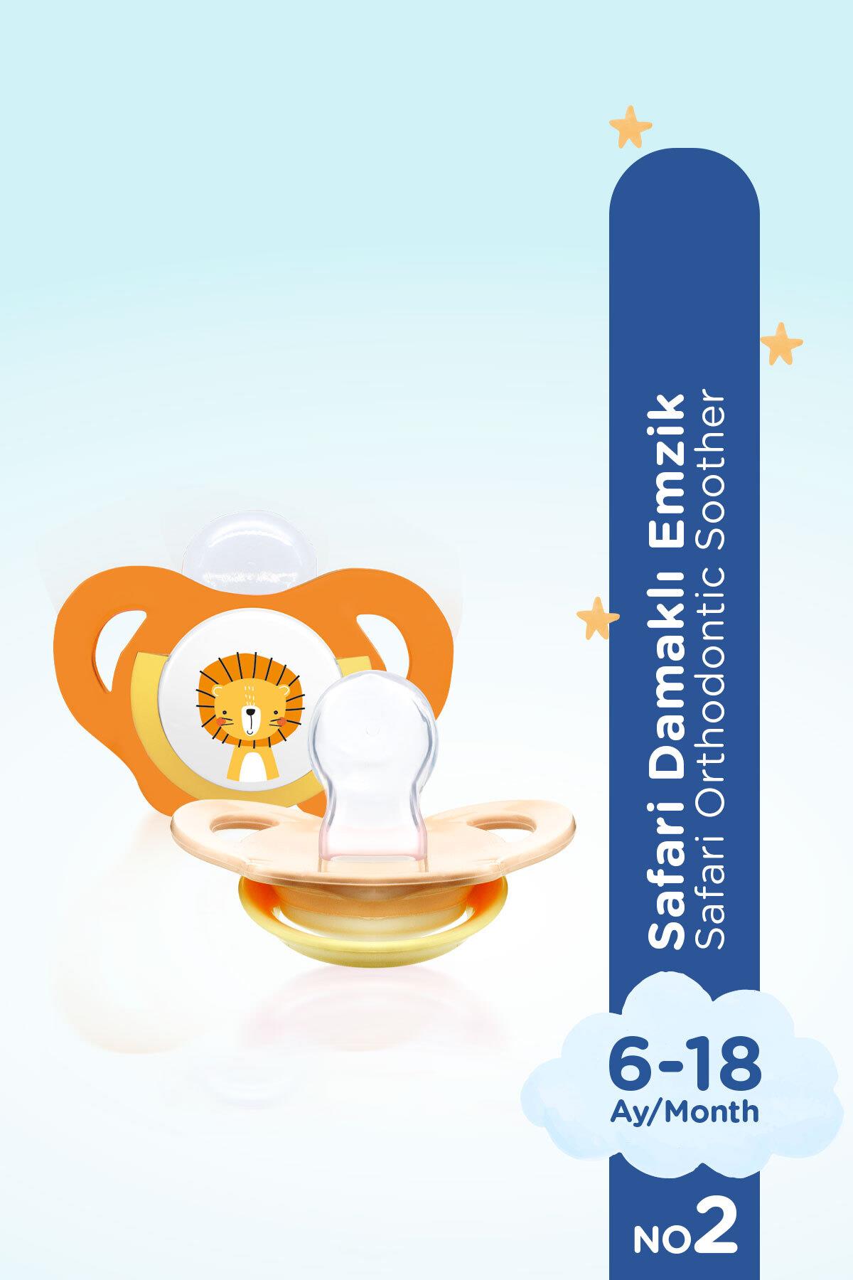 Wee Baby Safari Emzik No:2  6-18 Ay Turuncu