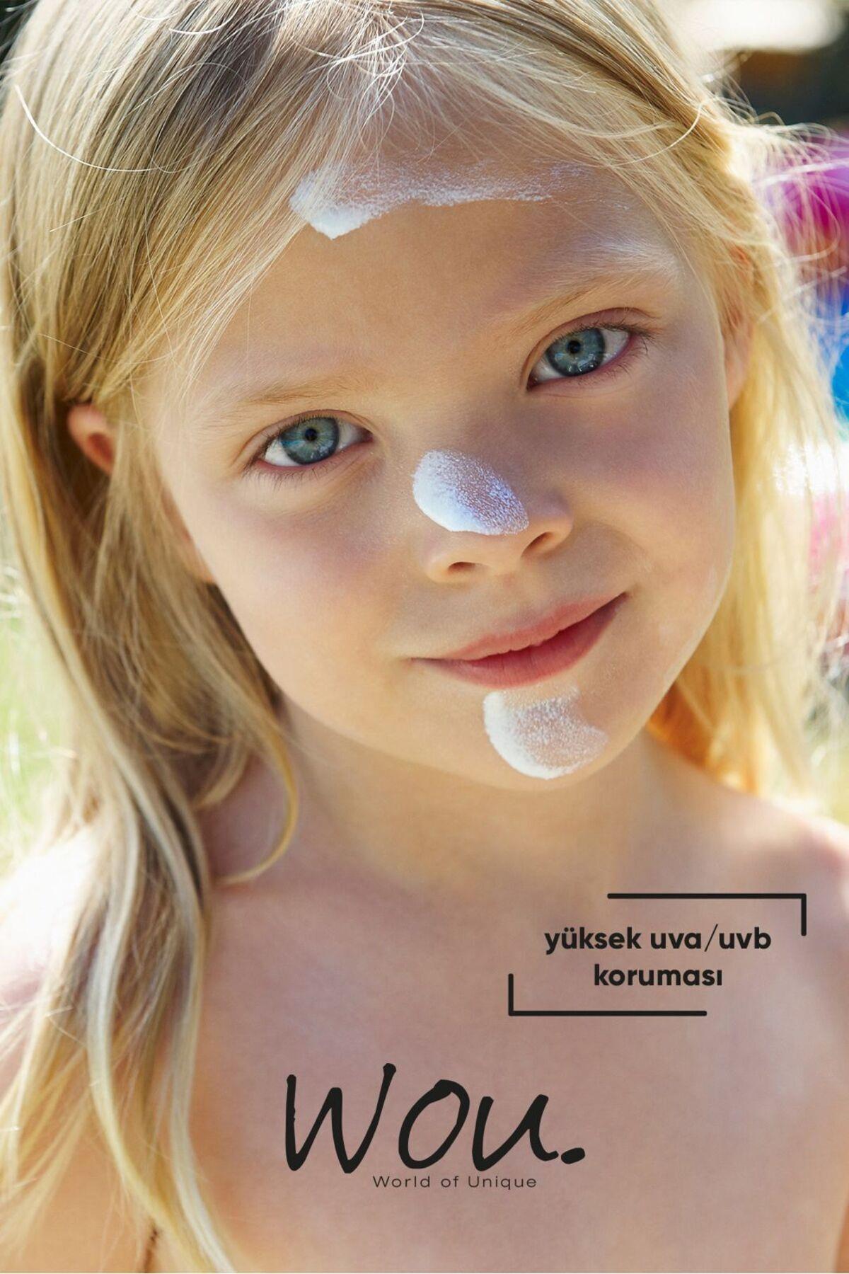WOU World of Unique KIDS Yüksek Koruma Etkili SPF50+ Çocuk Güneş Kremi 50ml
