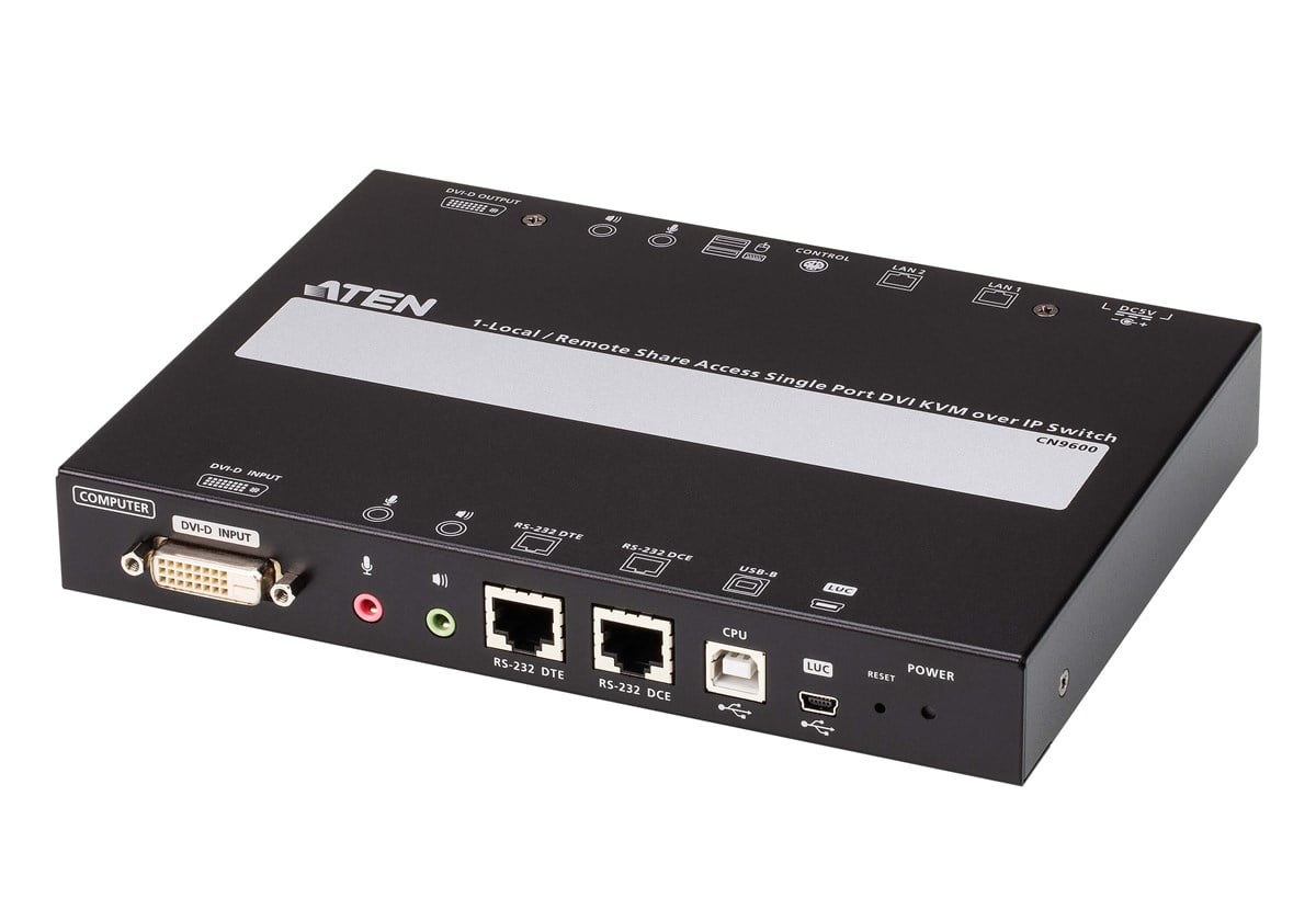 1-Local/Remote Share Access Single Port DVI KVM over IP Switch 