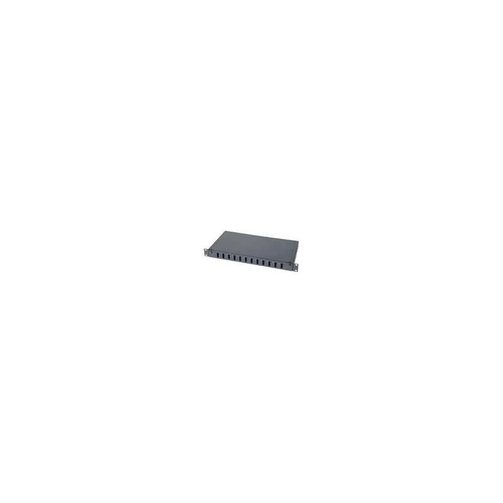 10F-SB1U12PSCDX-REA PATCH PANEL SLIDING BLACK 1U 12 PORT SC DX RACK TY