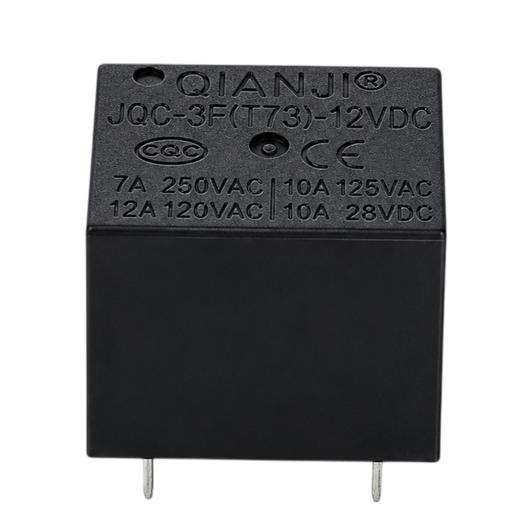 12 Volt 10 Amper DC Tek Kontak 5 Pinli Küp Röle JQC-3F(T73)