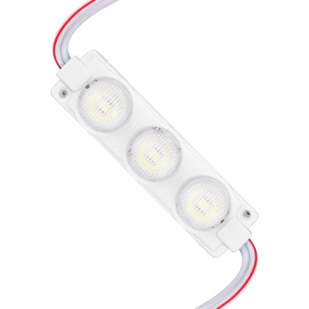 12 Volt 3 Watt Beyaz LED Modül - 74x20 mm - 3030 Çip