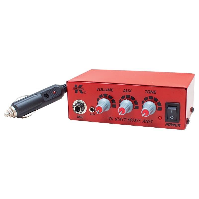 12 Volt 40 Watt Mini Metal Kasa Pazarcı Anfisi