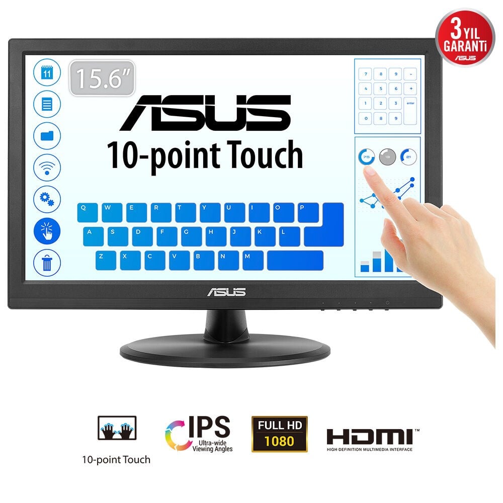 16 ASUS VT169HE 5MS 60HZ FHD10-NOKTA DOKUNMATİK