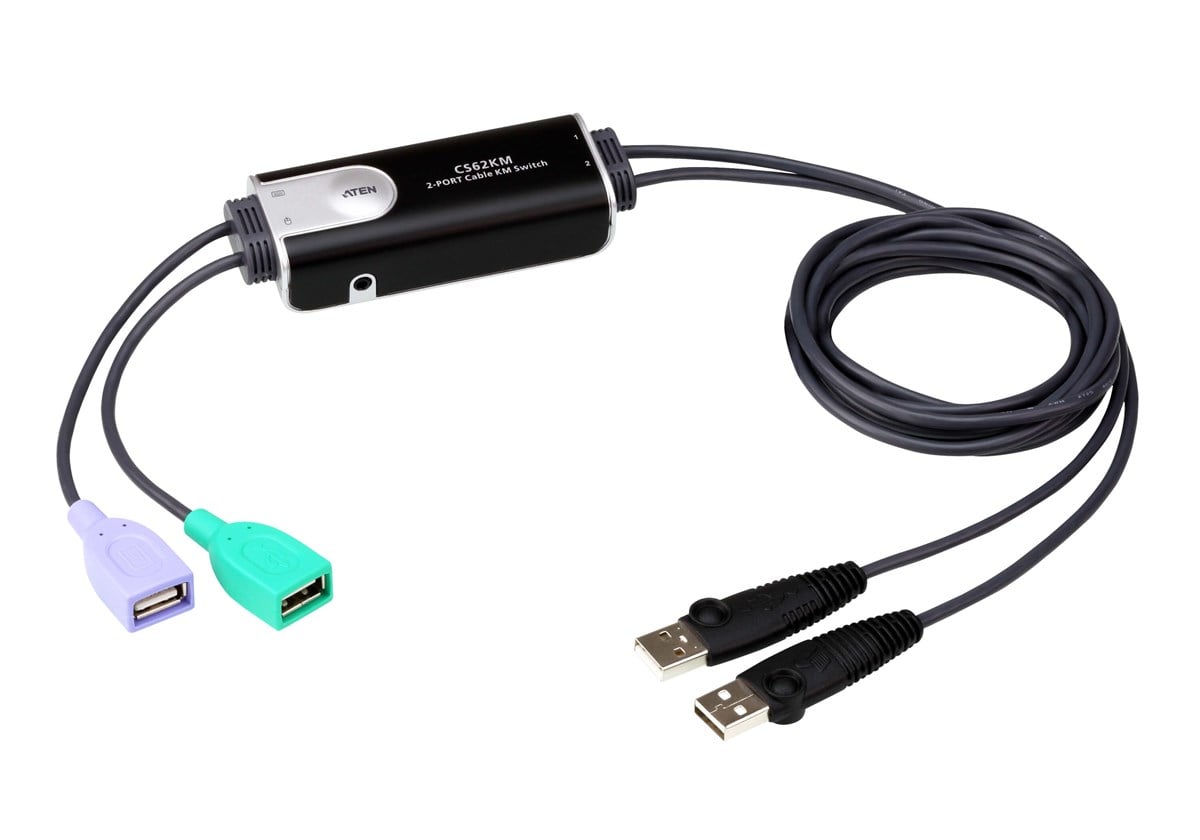 2-Port USB Boundless Cable KM Switch