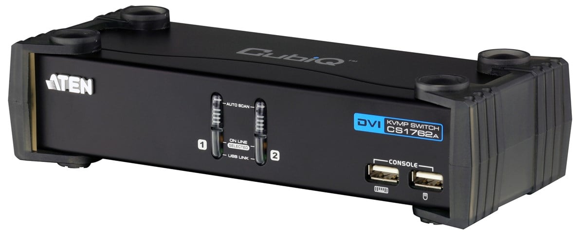 2 port'lu USB 2.0 DVI KVMP™ Switch + 2 port'lu USB (2.0) Hub, Masaüstü Tip, KVM bağlantı kablosu ürün beraberinde gelmektedir 