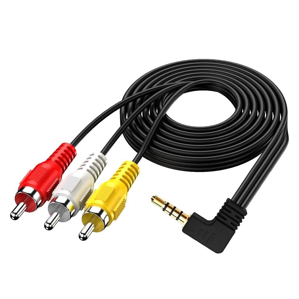 3 RCA AUX 3.5MM KISA JACK AV KABLO (TÜPLÜ TV'YE HD UYDU BAĞLAR)