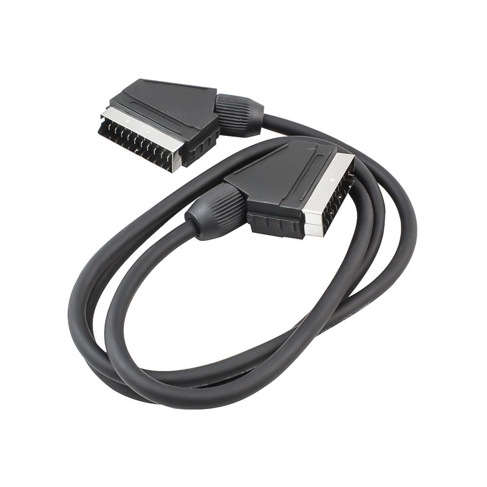 3050 - SCART SCART CABLE 3M / SCART SCART KABLO 3 METRE 7 MM SİYAH POŞETLİ POWERMASTER