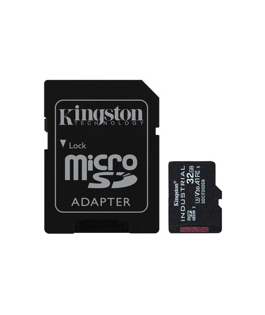 32GB microSDHC Industrial C10 A1 pSLC Card + SD Adapter