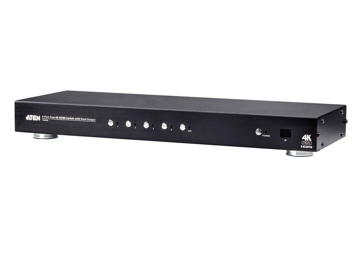 4-Port True 4K HDMI Switch, Çift Ekran Bağlanabilir
4-Port True 4K HDMI Switch with Dual Output
