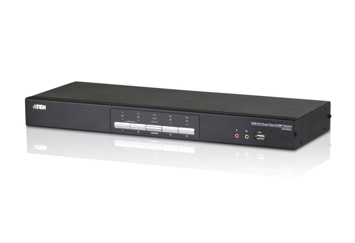 4 Port USB 2.0 DVI Dual View KVMP™ Switch, KVM bağlantı kablosu ürün beraberinde gelmektedir   