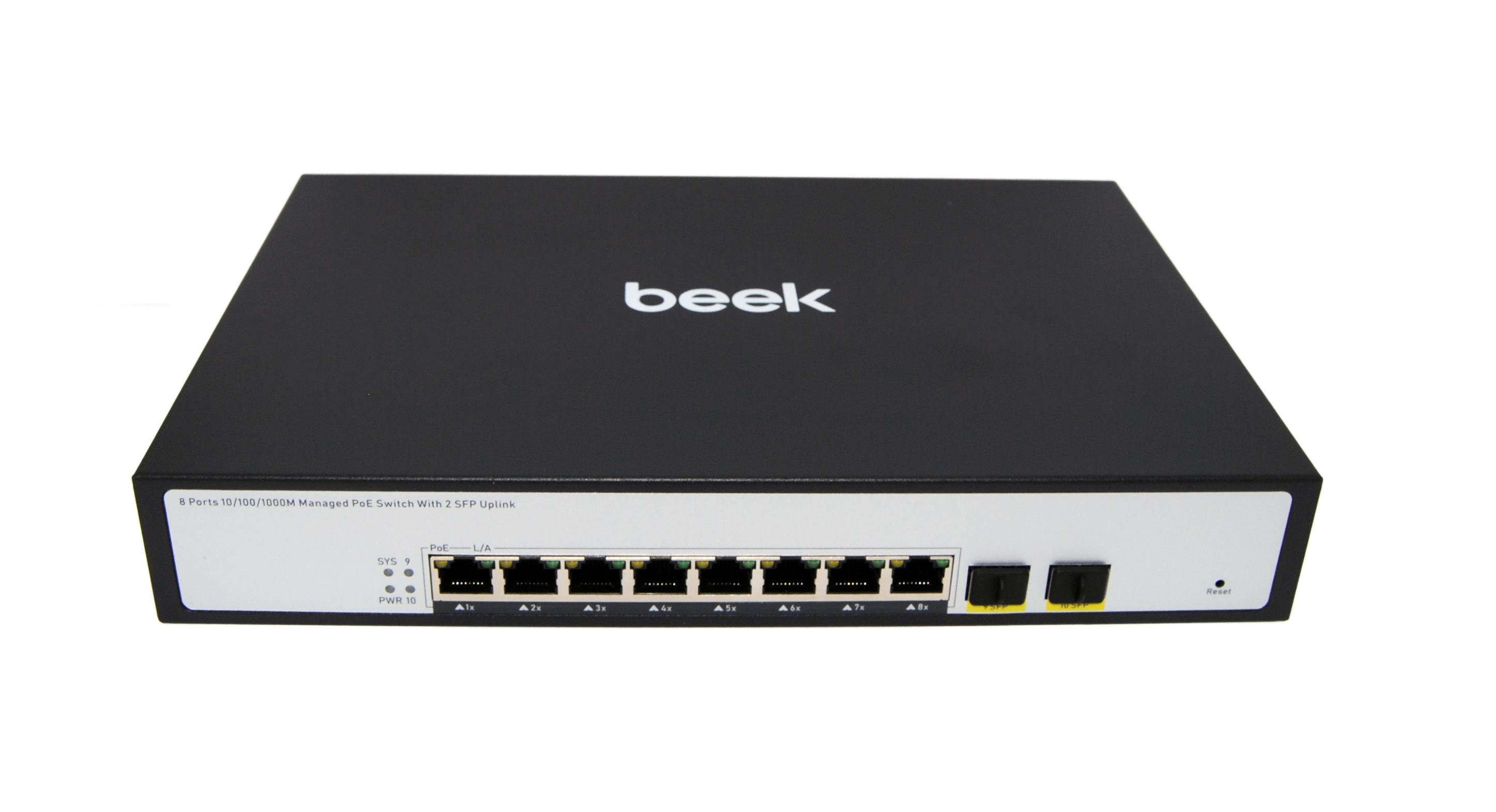 8 Port POE Switch with 2G SFP Uplink,Lite managed