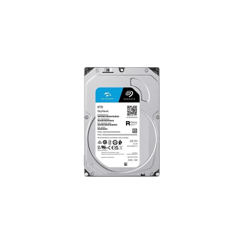 8 TB SEAGATE 3.5 SKYHAWK SATA 5400RPM 256MB 7/24 GUVENLIK ST8000VX010 (3 YIL RESMI DIST GARANTILI)