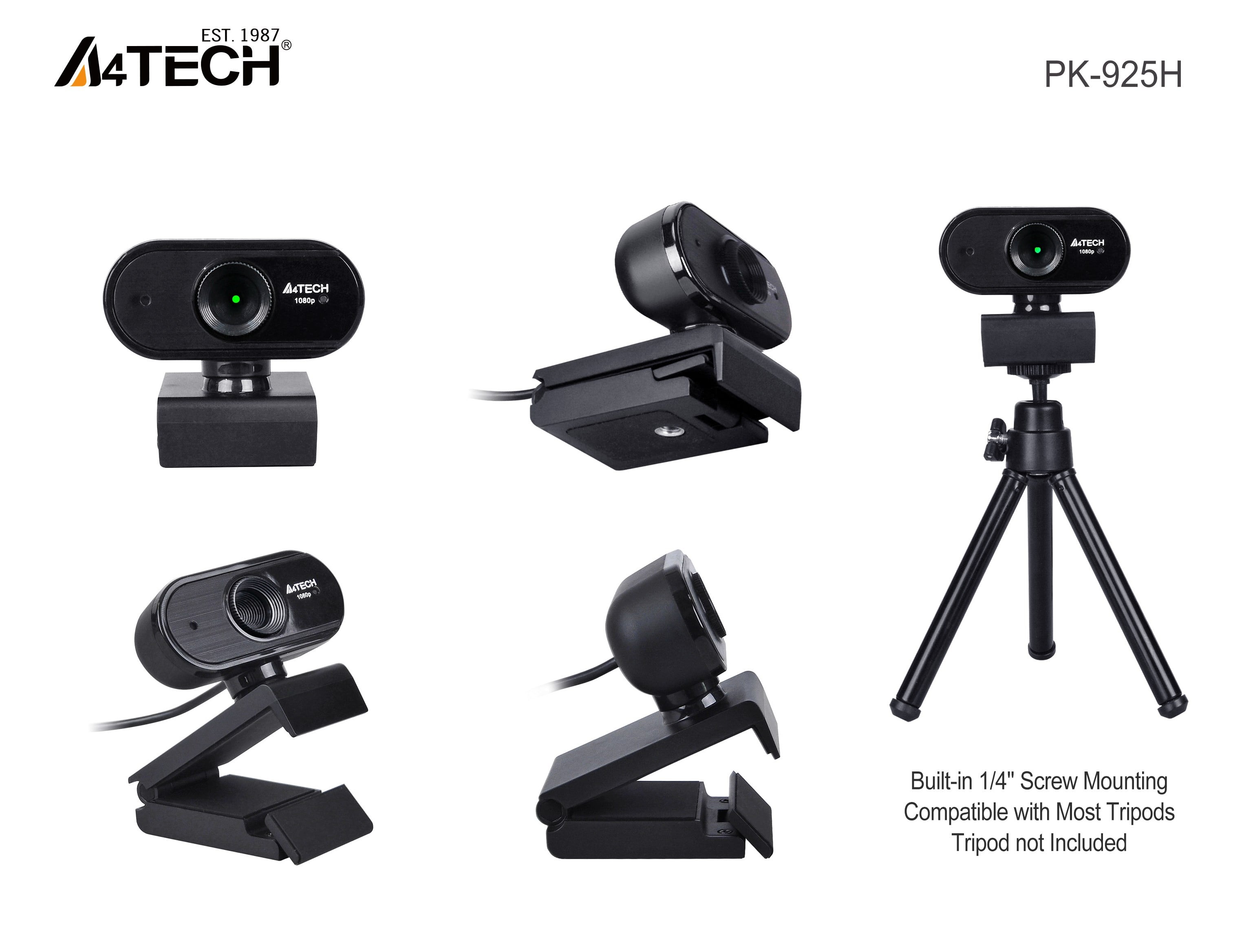 A4 TECH PK-925H 16MP 1080P HD Mikrofonlu Siyah Webcam
