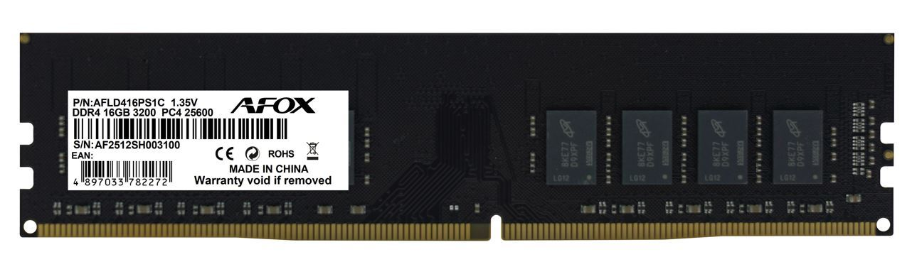 AFOX 16GB DDR4 3200MHZ CL16 PC RAM / VALUE AFLD416PS1C