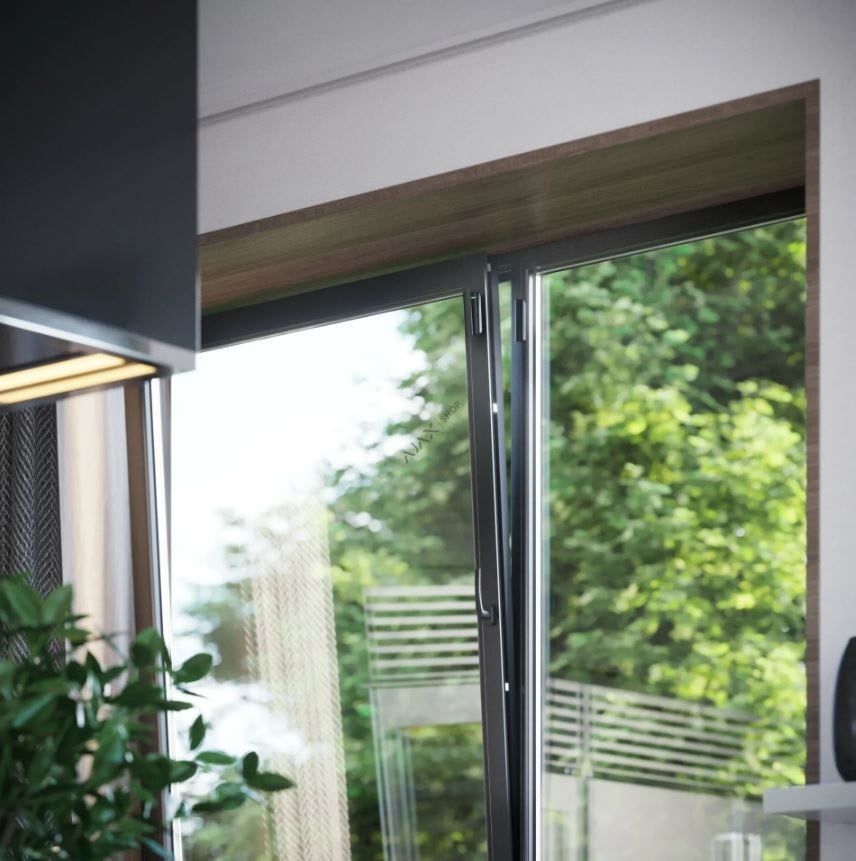 AJAX DoorProtect Plus Kablosuz Şok ve Eğim Sensörlü Kapı
 Açılma Dedektörü Siyah