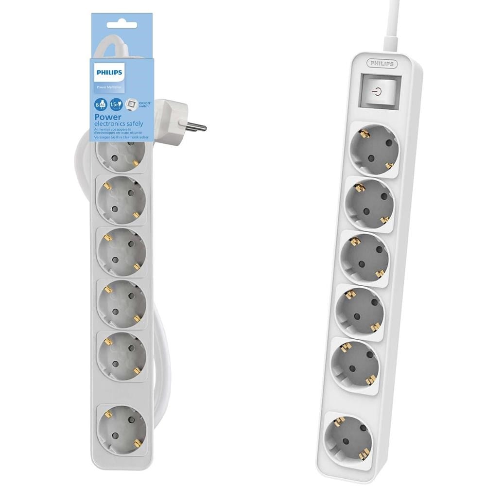 ALTILI GRUP PRİZ ANAHTARLI 1.5 METRE PHILIPS CHP2164W/62