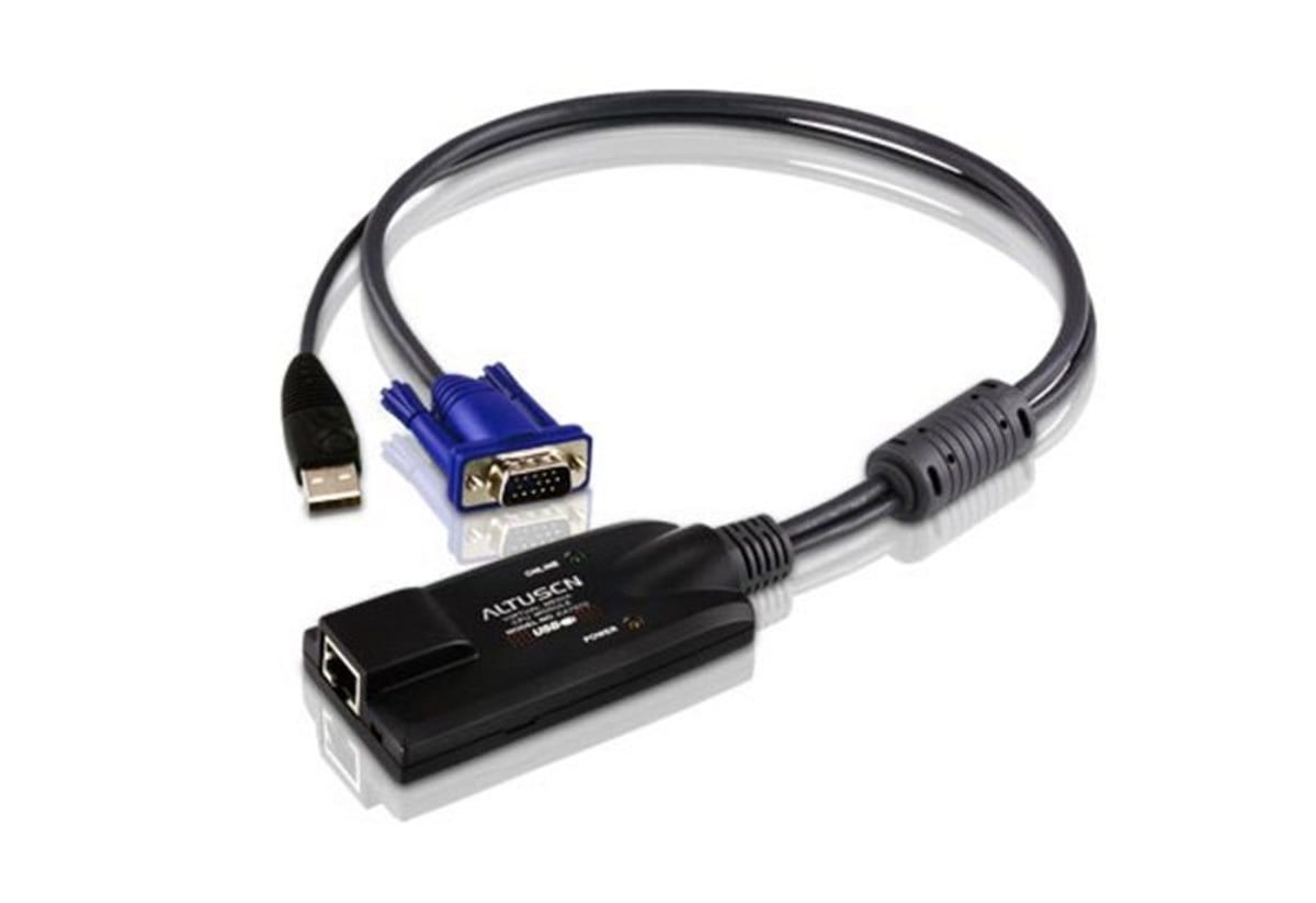 Altusen USB KVM Adaptör Kablosu (CPU Modül), KVM Kablosunun PC'nin USB portuna Bağlanması İçin Adaptör, maksimum mesafe 40 metre, ATEN-KH2508A, ATEN-KH2516A ile birlikte kullanılır