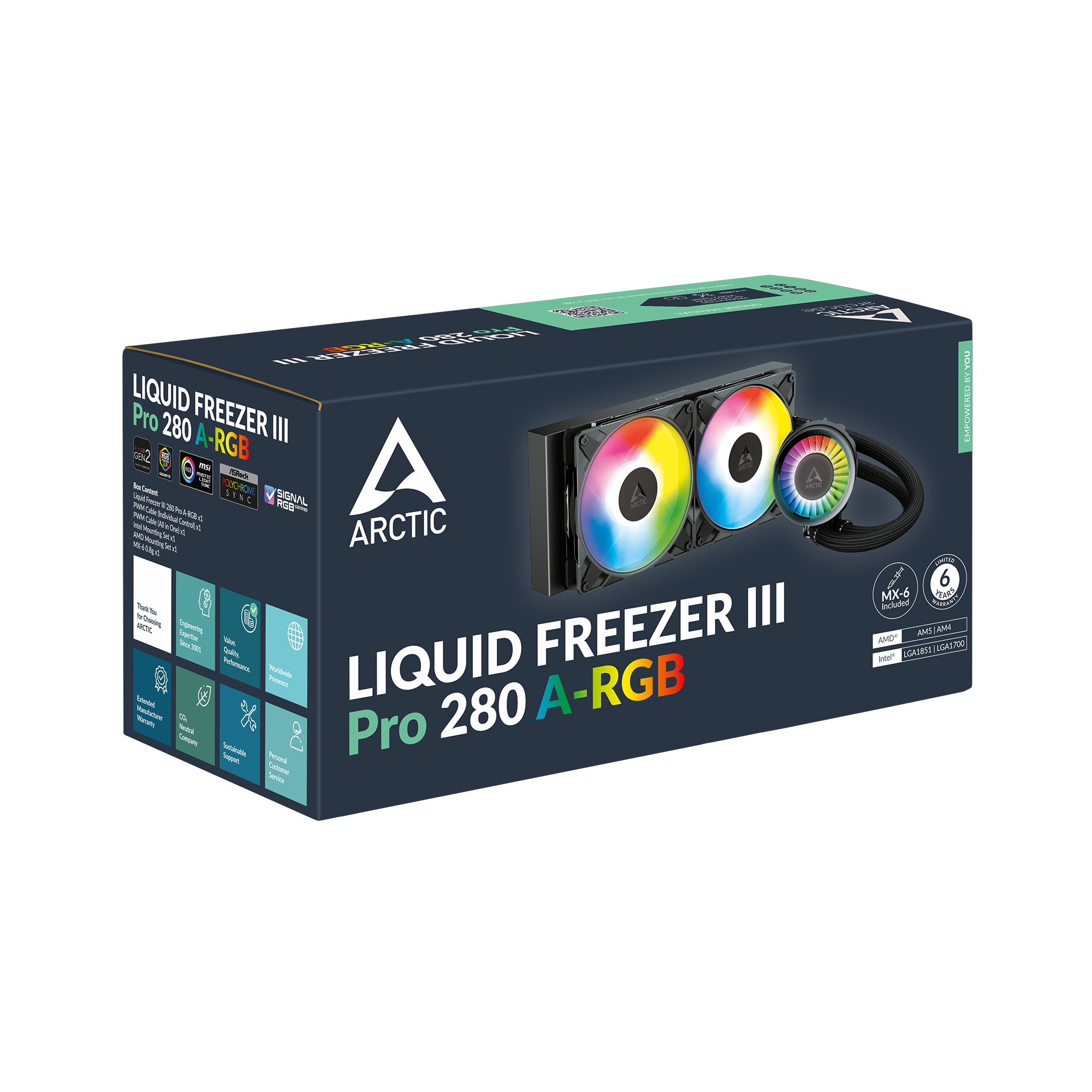 ARCTIC 280mm Liquid Freezer III PRO 280 ACFRE00183A ARGB AM5-1851p Sıvı Soğutmalı İşlemci Fanı