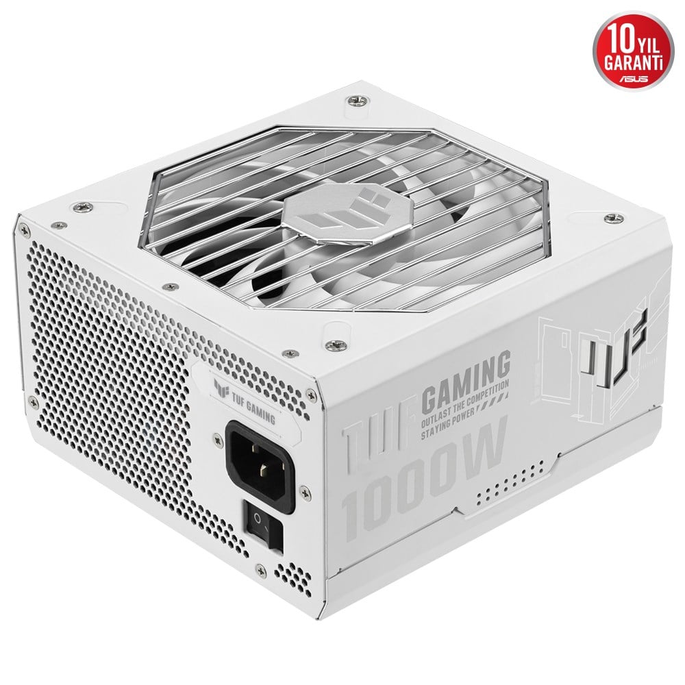 ASUS 1000w 80+ Gold TUF GAMING 1000G WHITE Tam Modüler Power Supply Beyaz / 90YE00S5-B0NA00