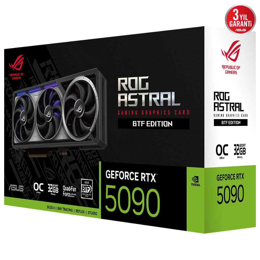 ASUS 32GB ROG ASTRAL RTX5090-O32G-BTF GAMING GDDR7 HDMI-DP PCIE 5.0