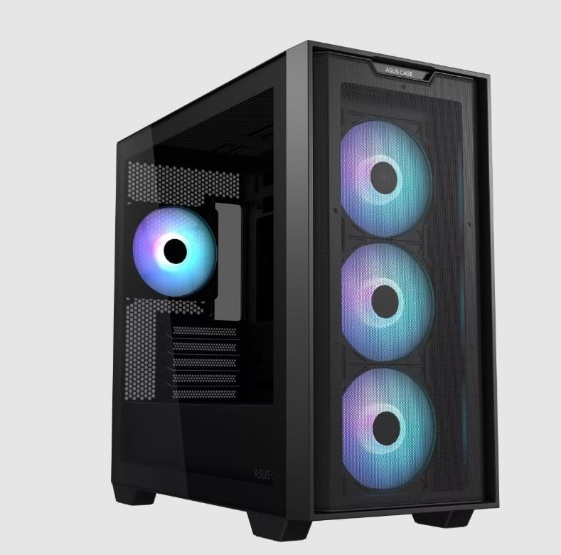 ASUS A21 PLUS Gaming Powersız Siyah ARGB Fan MidTower ATX Kasa