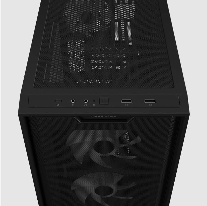 ASUS A21 PLUS Gaming Powersız Siyah ARGB Fan MidTower ATX Kasa